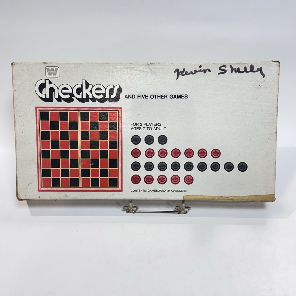 Vintage Checkers & 5 Other Games 1974 Whitman‎ Complete